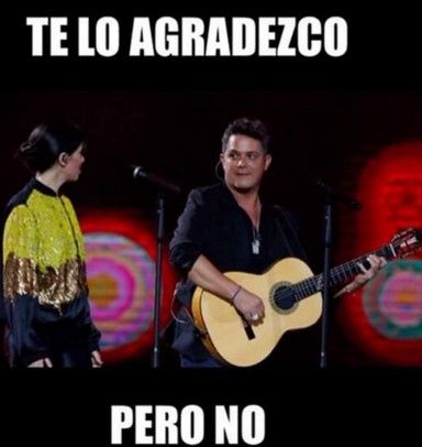 Video: cantante olvida letra de 'Corazón partío' en dueto con Sanz - meme-Alejandro-Sanz5