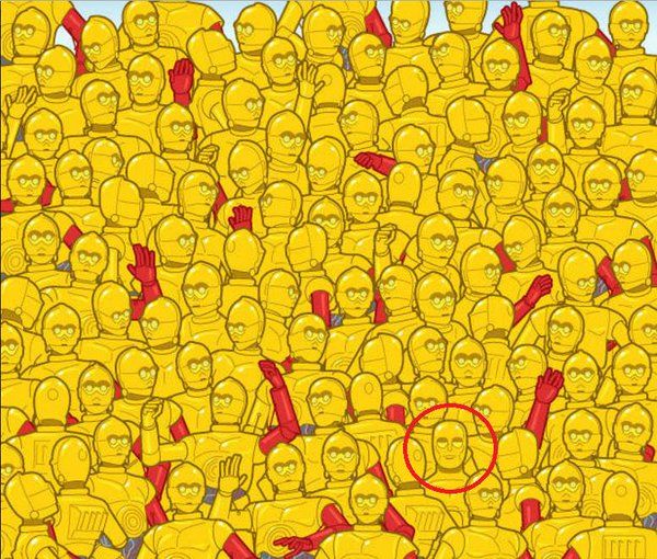 ¿Pueden encontrar al Óscar entre los C-3PO? - oscar-c-3po-respuesta