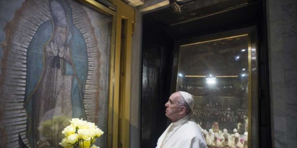 El papa publica mensaje tras encuentro con la Virgen de Guadalupe
