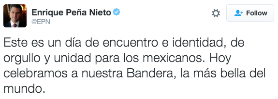 Iguala no puede quedar marcada por Ayotzinapa: EPN - tuit-epn-bandera