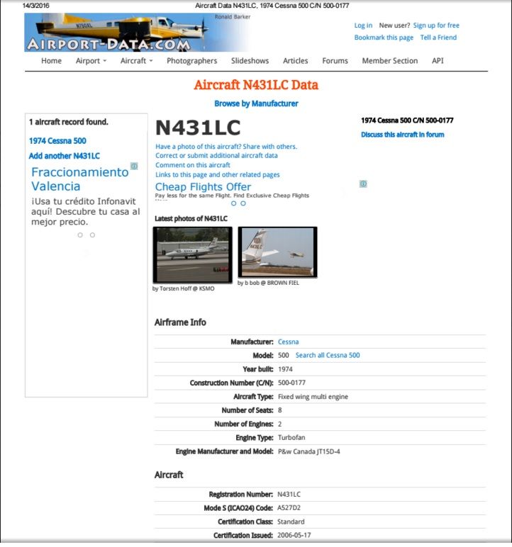 Destapan irregularidades en caso Moreira - 500-Cessna