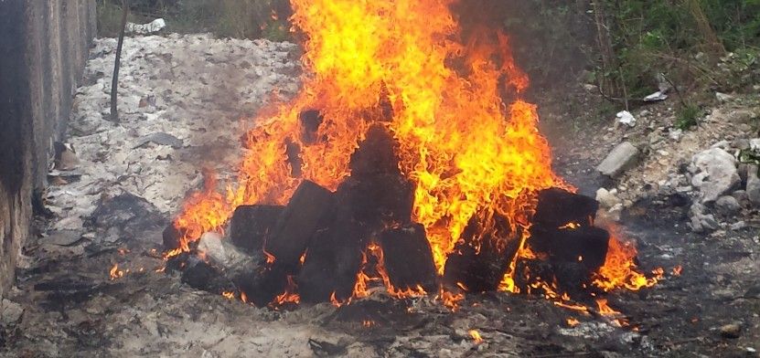 Incineran más de 800 kilogramos de narcóticos en Yucatán