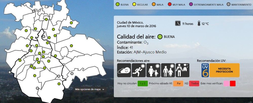 Falsa alerta de elevada contingencia en la Ciudad de México - Aire-DF-10mar