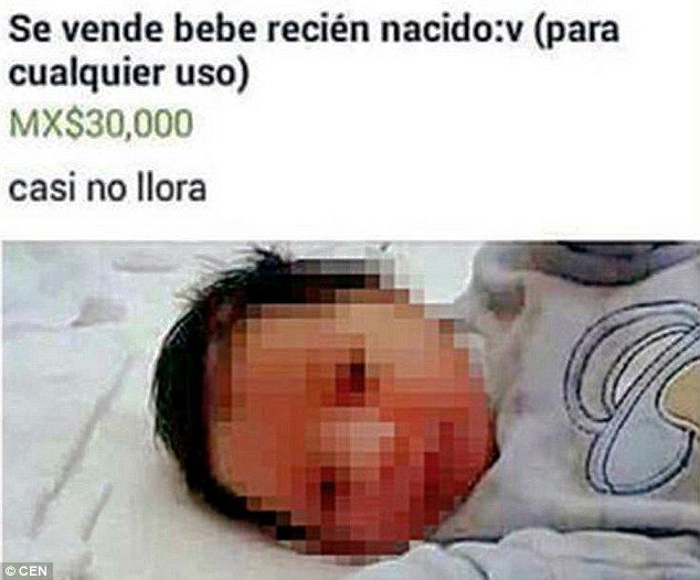 Descubren cuenta en Facebook donde venden bebés - Bebés-Recién-Nacidos