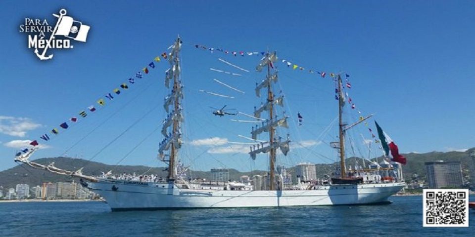 Zarpa Buque Escuela Cuauhtémoc. Visitará 17 puertos de 13 países