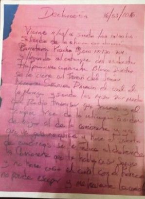 Carta encontrada sí es de escolta: PGJ capitalina - Carta-Escolta-Ferrari-2