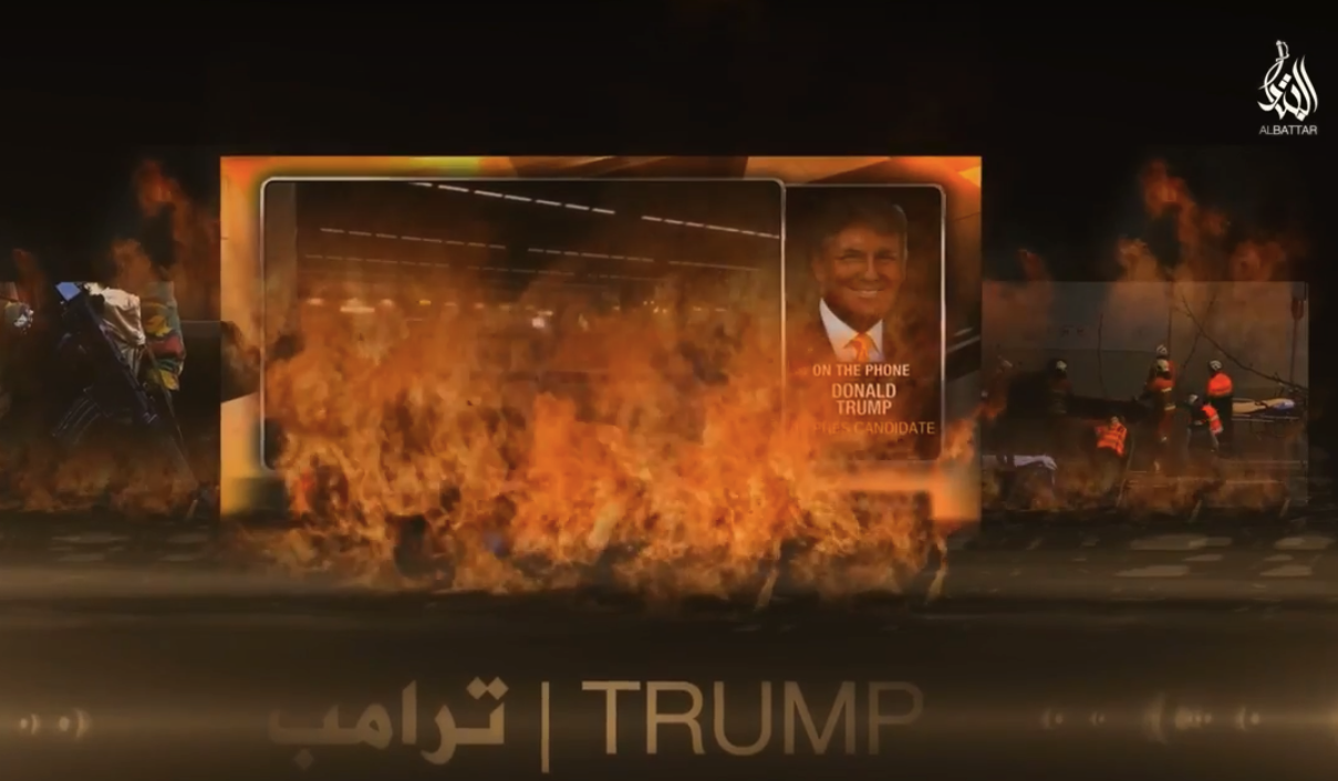 EI incluye a Trump en video sobre ataque en Bruselas