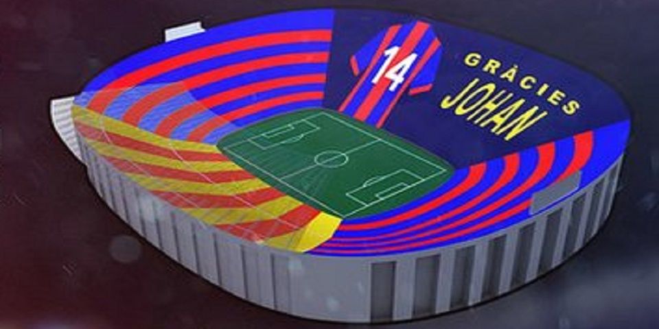 Barcelona hará un mosaico en homenaje a Johan Cryuff