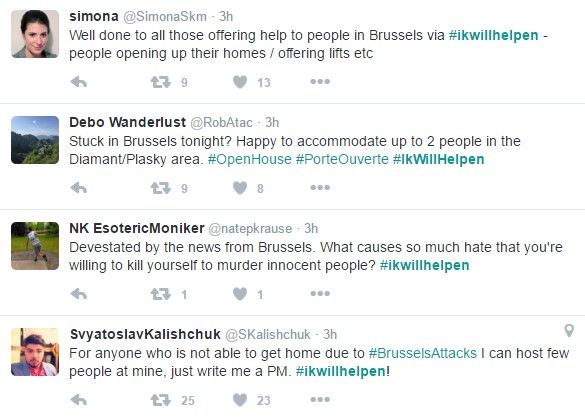 Habitantes ofrecen asilo en Bruselas tras ataques - Ikwillhelpen2