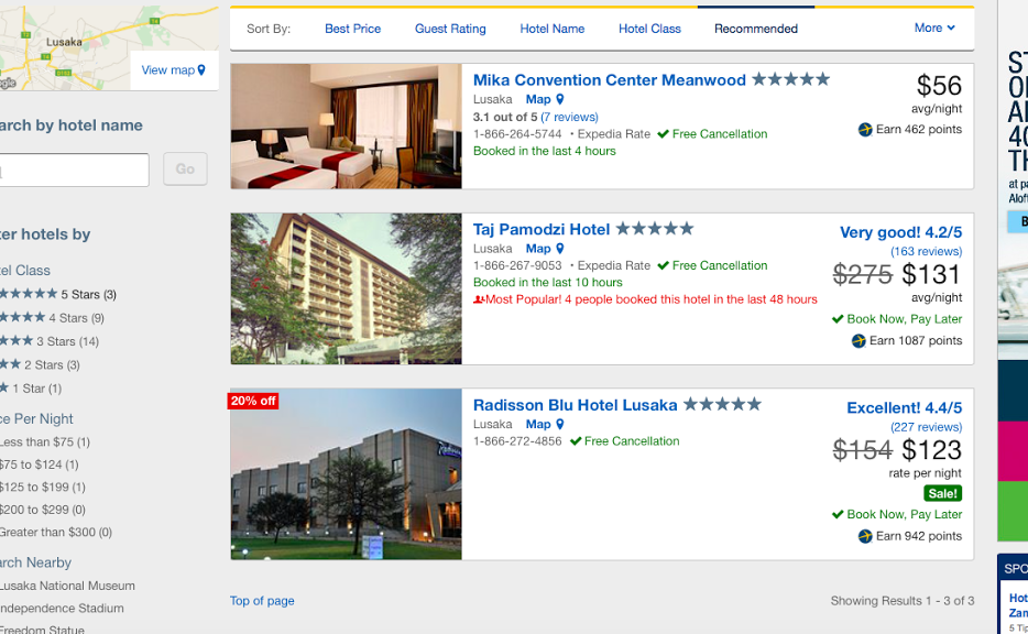Despilfarran diputados en boletos de avión a África - Lusaka-hoteles2