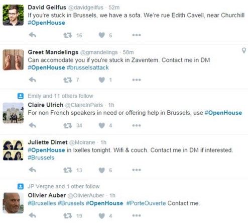 Habitantes ofrecen asilo en Bruselas tras ataques - OpenHouse