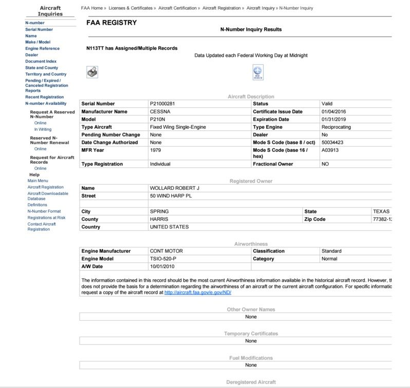 Destapan irregularidades en caso Moreira - P210N-Cessna