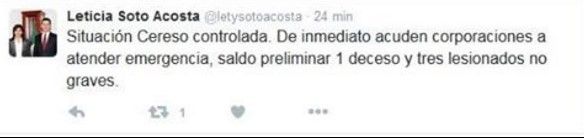 Riña en penal de Cieneguillas dejó un muerto y cuatro heridos - PGJ-Zacatecas-tuit