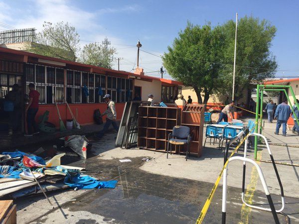 Entran a robar e incendian escuela primaria en Tamaulipas
