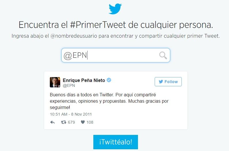¿Cuál fue el primer tuit de algunos famosos? - Primer-Tuit-Enrique-Peña-Nieto-EPN-Twitter