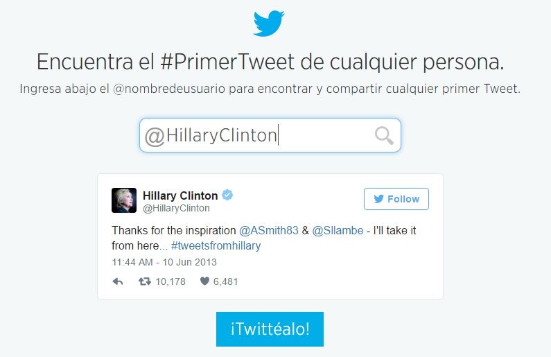 ¿Cuál fue el primer tuit de algunos famosos? - Primer-Tuit-Hillary-Clinton-Twitter