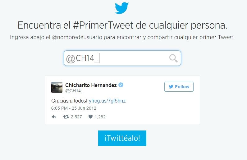 ¿Cuál fue el primer tuit de algunos famosos? - Primer-Tuit-Javier-Chicharito-Hernandez-Twitter