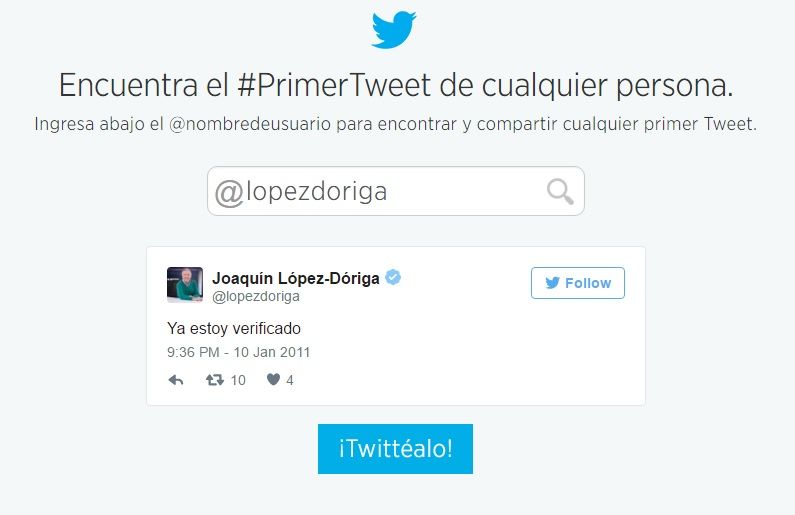 ¿Cuál fue el primer tuit de algunos famosos? - Primer-Tuit-López-Dóriga-Twitter