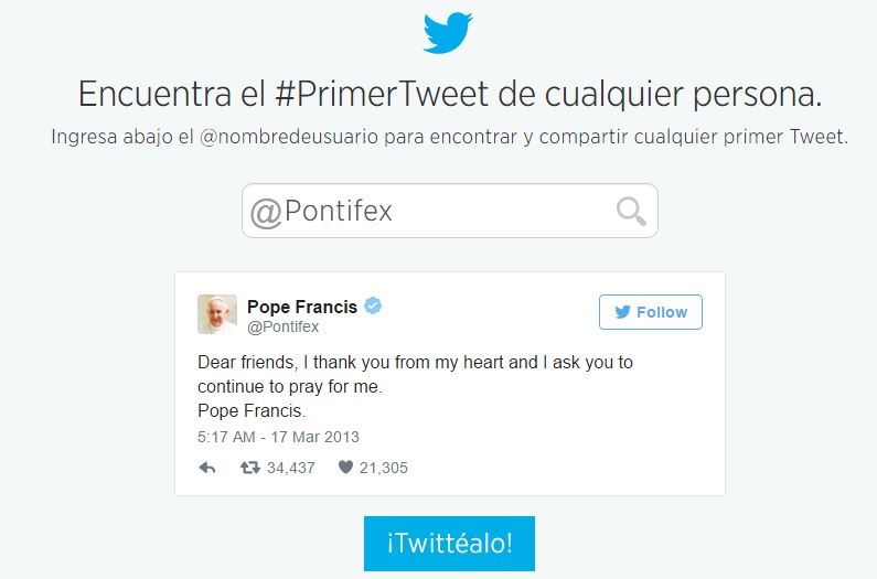 ¿Cuál fue el primer tuit de algunos famosos? - Primer-Tuit-Papa-Francisco-Twitter