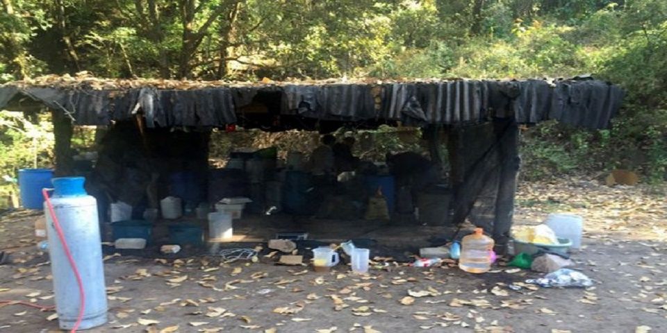 Desmantelan laboratorio clandestino de drogas en Michoacán