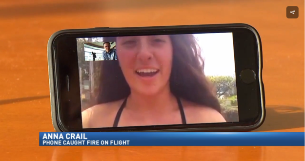 iPhone 6 se incendia en pleno vuelo - anna-crail-iphone