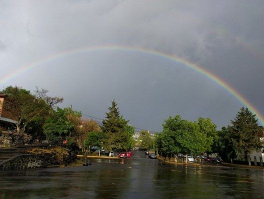 Fotos: arcoíris sorprende a capitalinos tras lluvia matutina - arcoiris-cdmx-9mar-chematierra
