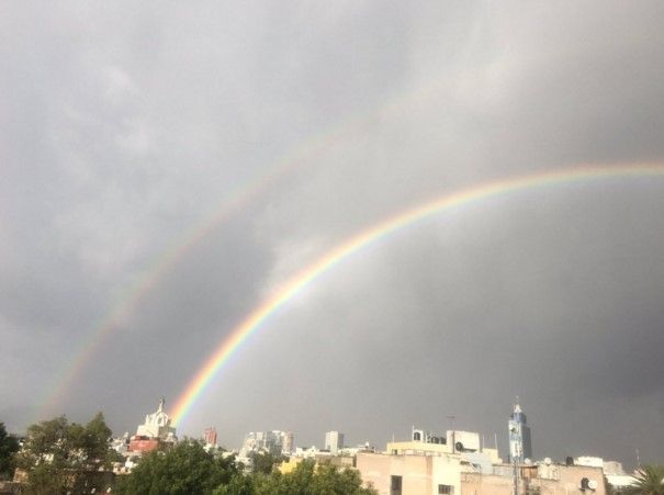 Fotos: arcoíris sorprende a capitalinos tras lluvia matutina - arcoiris-cdmx-9mar-ferbelaunzaran