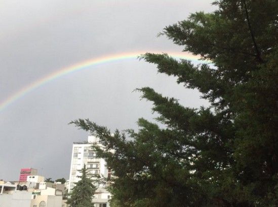 Fotos: arcoíris sorprende a capitalinos tras lluvia matutina - arcoiris-cdmx-9mar-limaema