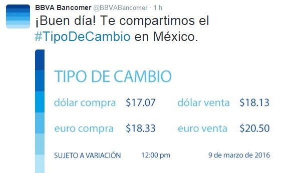Dólar se cotiza a 18.15 pesos a la venta - bancomer-dolar-9mar