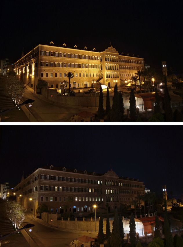 Edificios emblemáticos “apagan la luz" en La Hora del Planeta - beirut2