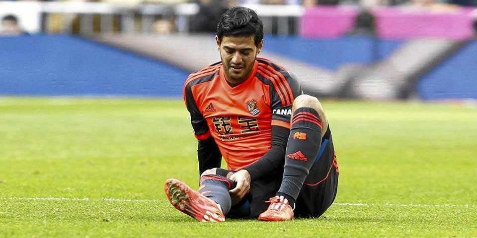 Carlos Vela sufre lesión en entrenamiento