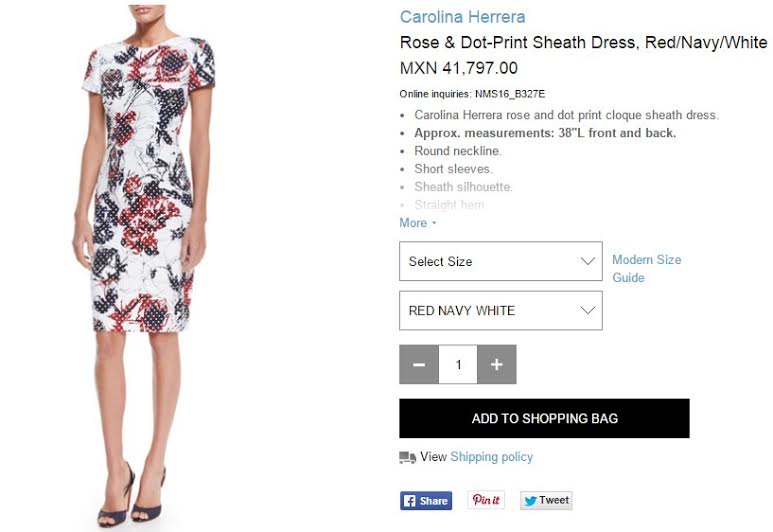 Vestido de Michelle Obama se agota en horas - carolina-herrera-vestido-obama