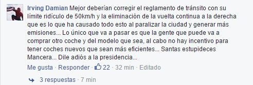 Redes sociales explotan por ampliación del programa Hoy No Circula - comentario-Hoy-No-Circula3