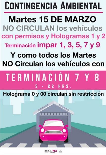 Amplían Hoy No Circula por contingencia ambiental - contingencia-ambiental