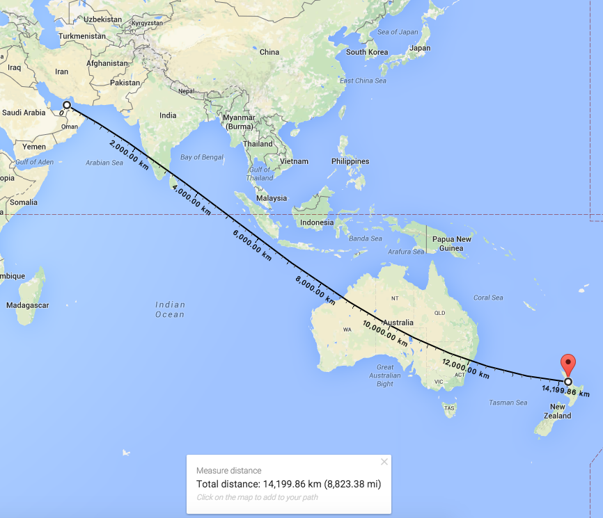 Emirates ya tiene el vuelo más largo del mundo - distancia-dubai-auckland