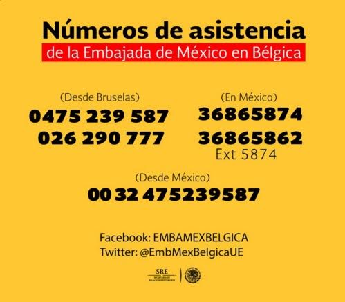 SRE emite alerta de viaje a Bélgica - embajada-mexico-belgica-twitter3