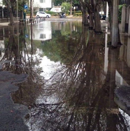 Se desperdician miles de litros de agua por fuga en la Anzures - fuga-de-agua-gutenberg-testigocreacion