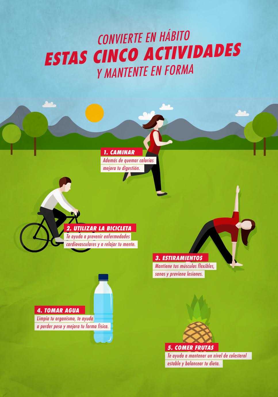 Cinco hábitos para mejorar tu balance energético - habitos-actividades-equilibrio-energetico