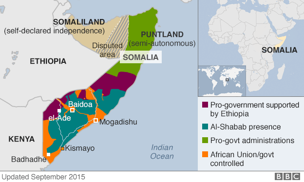 Dron estadounidense mató a más de 150 en Somalia - mapa-somalia