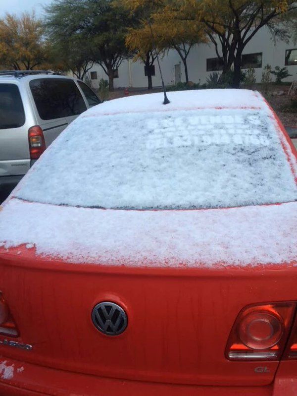 Tormenta invernal causa nevadas en 15 municipios de Chihuahua - nevada-nogales-sonora