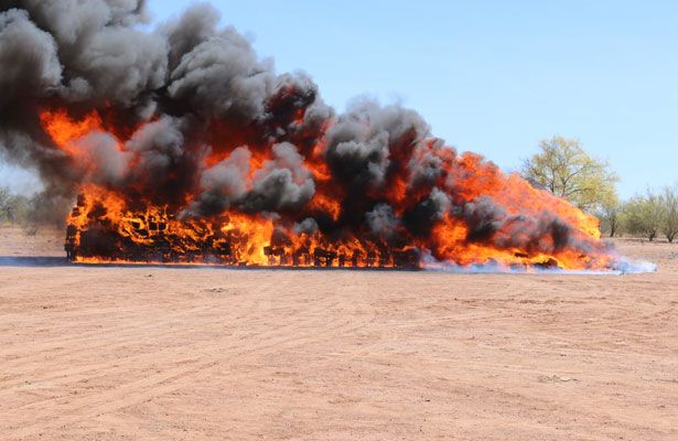 PGR quema más de 24 toneladas de drogas en Sonora - quema-droga
