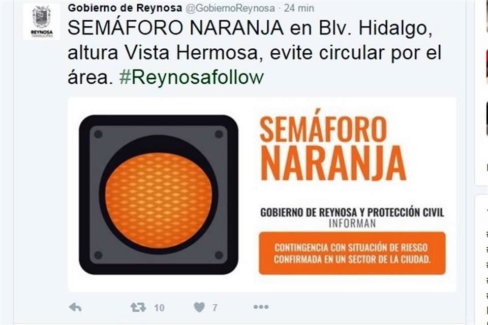 Enfrentamientos en Reynosa dejan 9 muertos - semaforo-naranja