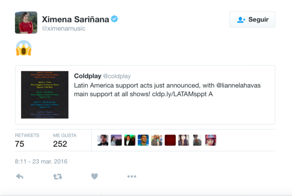 Ximena Sariñana abrirá conciertos de Coldplay en México - talonera-1024x690