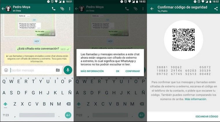 Activa WhatsApp cifrado de mensajes - @WhatsApp
