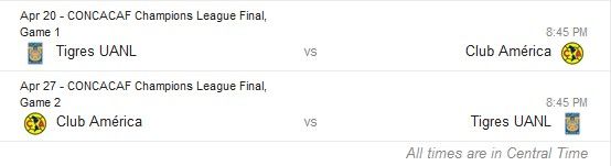 Revela CONCACAF horarios de la final de la Liga de Campeones - @aConcacaf