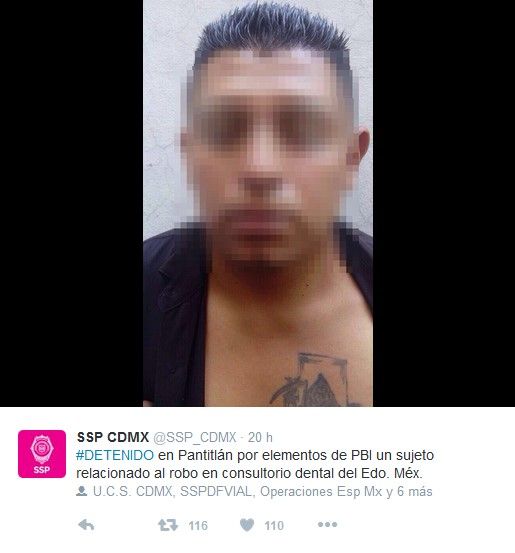 Detienen a asaltante de dentista en Nezahualcóyotl - @aSSP