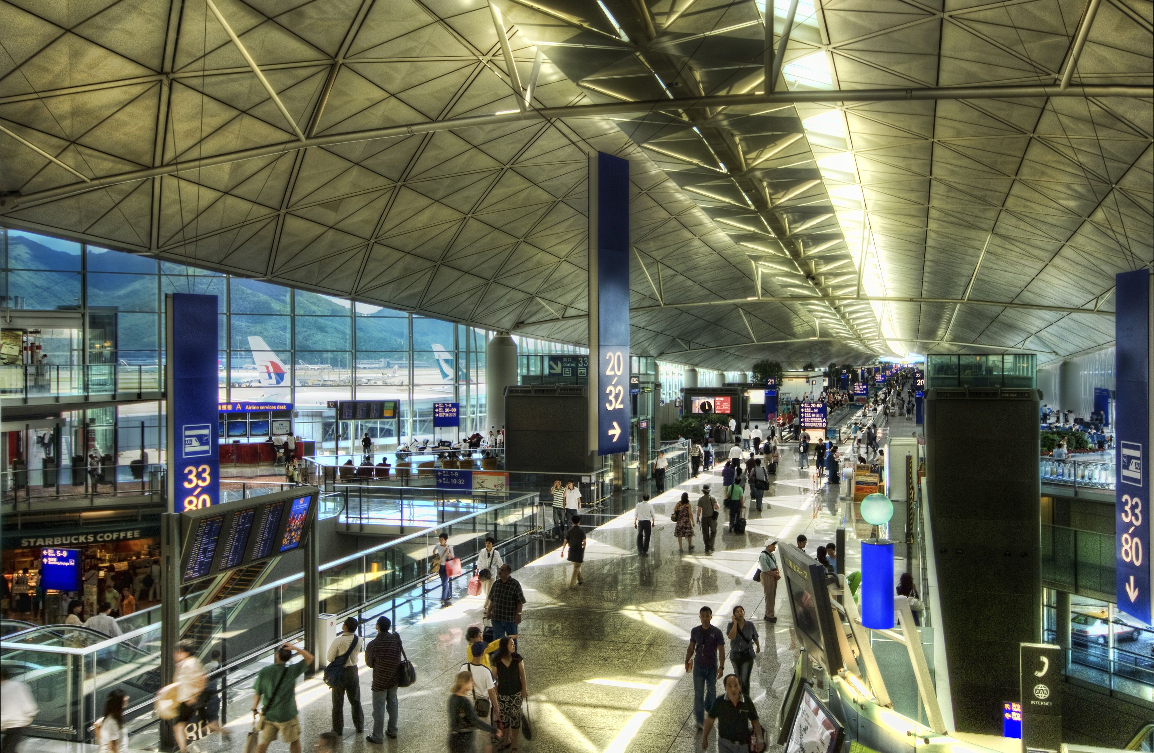 Los diez aeropuertos más concurridos del mundo - Aeropuerto-Hong-Kong