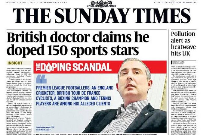 Médico británico asegura haber dopado a 150 atletas - Bonar