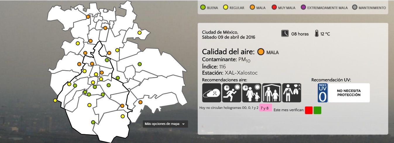 Amanece Valle de México con mala calidad del aire - Calidad-de-Aire-9-Abril