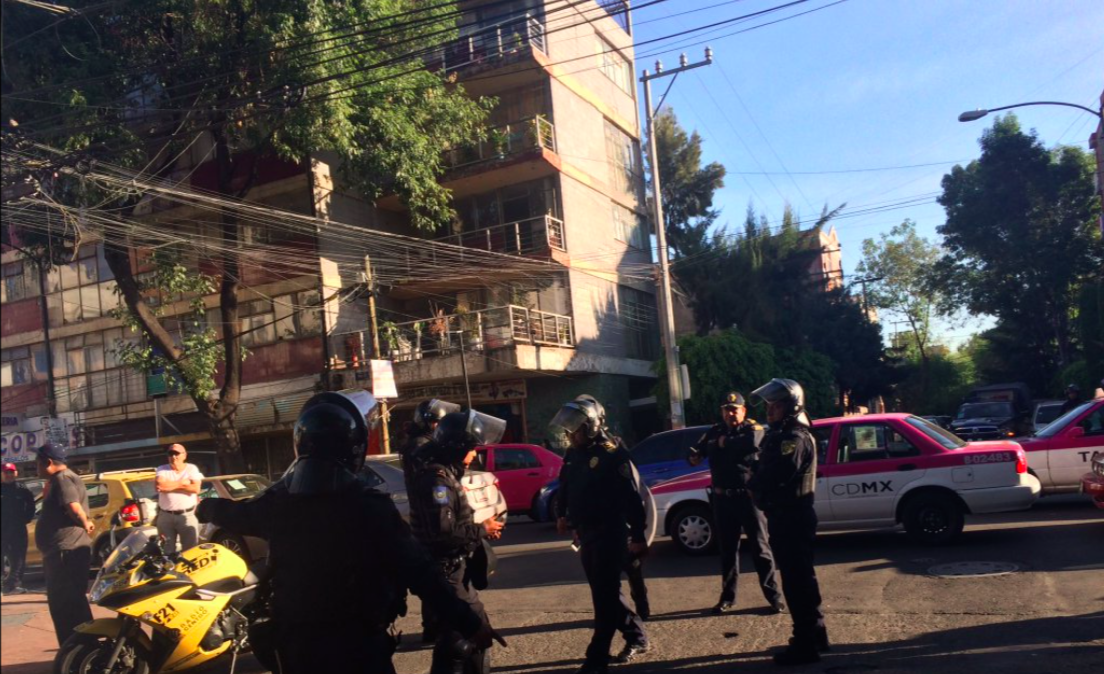 Desalojan edificio en Escandón - Escandón-Twitter-2